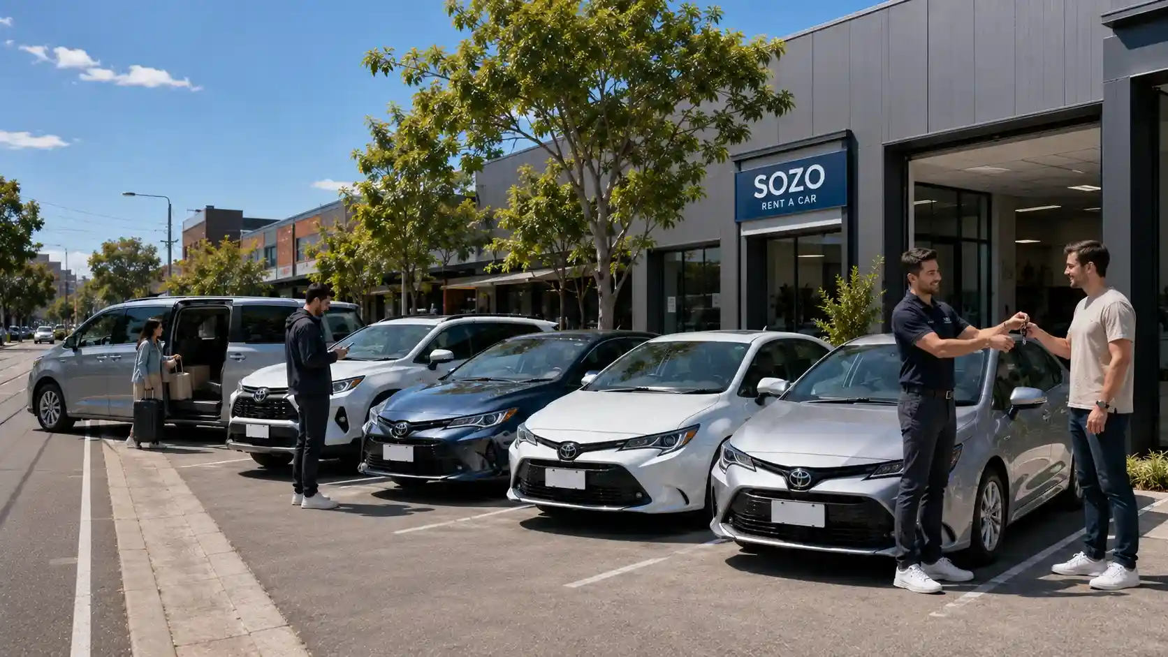 SOZO Rent a Car hybrid-focused fleet — weekly car rental, Brunswick